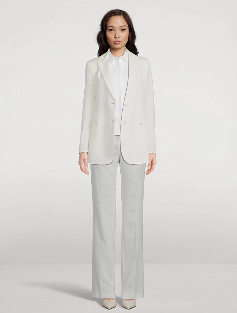 Carl Cotton Silk Double-Face Straight-Leg Trousers