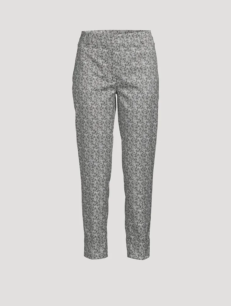 AKRIS Maxima Tapered Trousers Croquis Print