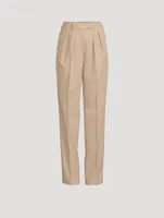 Fidelia Wool Gabardine Tapered Trousers