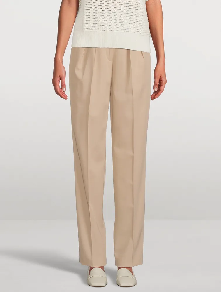 Fidelia Wool Gabardine Tapered Trousers