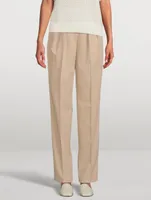 Fidelia Wool Gabardine Tapered Trousers