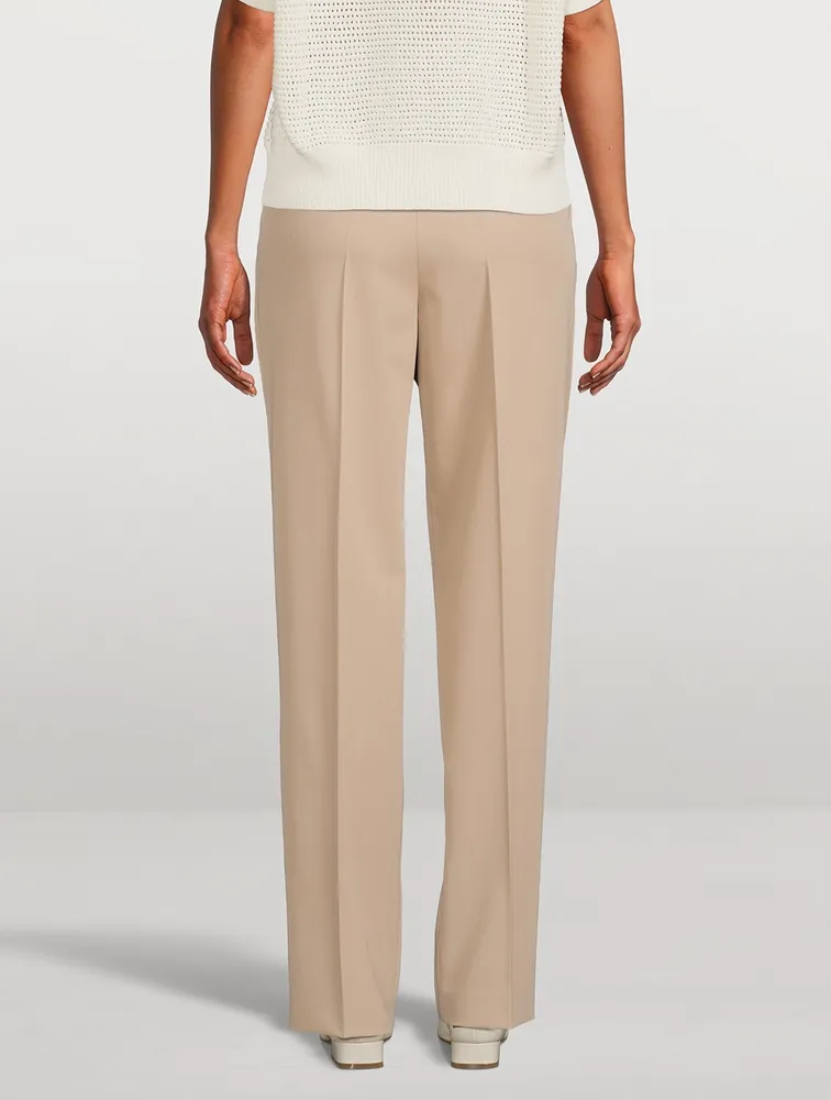 Fidelia Wool Gabardine Tapered Trousers