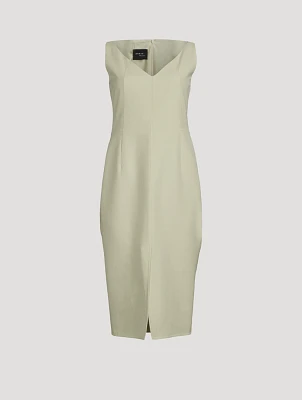 Cotton Silk Double-Face Sheath Dress