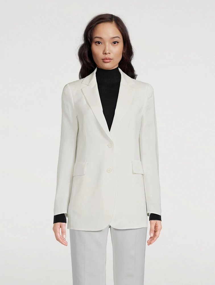 Lavino Cotton Silk Double-Face Blazer