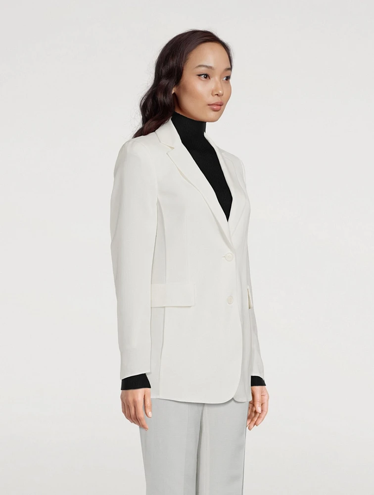 Lavino Cotton Silk Double-Face Blazer