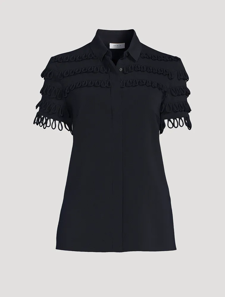 Loop Fringe Crêpe Shirt