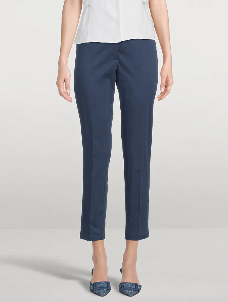 Freda Stretch-Cotton Ankle Trousers