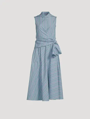 Sleeveless Midi Wrap Dress