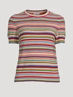 Striped Knit T-Shirt