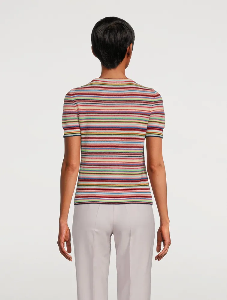 Striped Knit T-Shirt