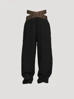 Kids Fleece Pants With Cut-Out Waist