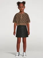 Kids Cropped Polo Shirt