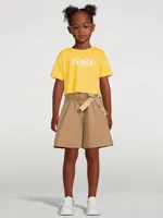 Kids Cotton Cropped T-Shirt