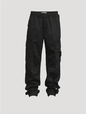 Cotton And Wool Stretch Cargo Pants