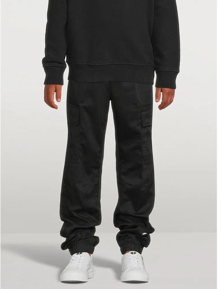 Cotton And Wool Stretch Cargo Pants