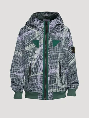 Nylon Hooded Jacket Camo Print