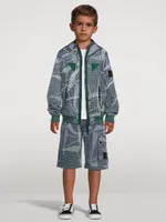 Nylon Hooded Jacket Camo Print