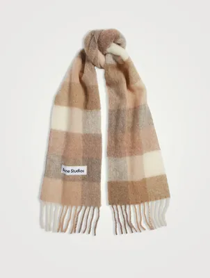 Multi Check Wool-Blend Scarf
