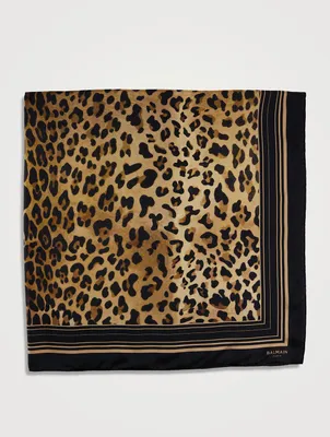 Silk Scarf In Leopard Print