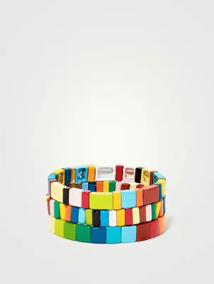 Set Of Three Rainbow Brite Bracelets