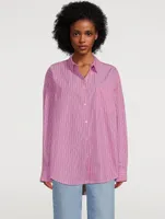 Lua Oversized Shirt Stripe Print