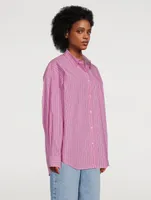 Lua Oversized Shirt Stripe Print