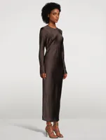 Alina Satin Maxi Dress