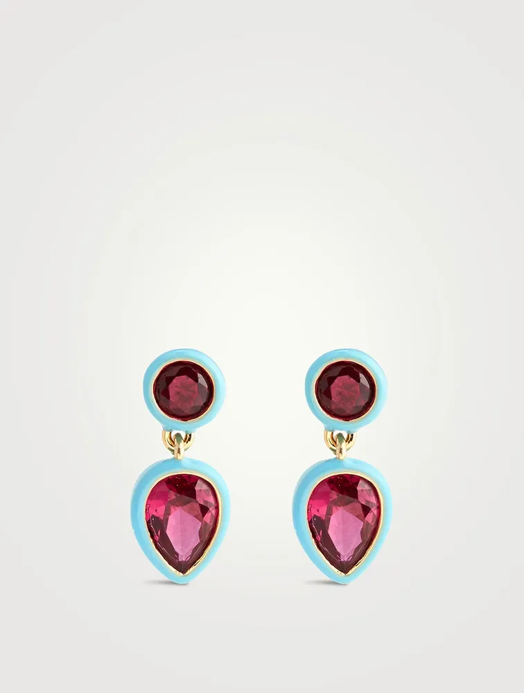 Mini Splash Teardrop Earrings