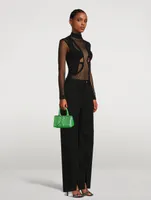 Friday Printed Leather Crossbody Bag