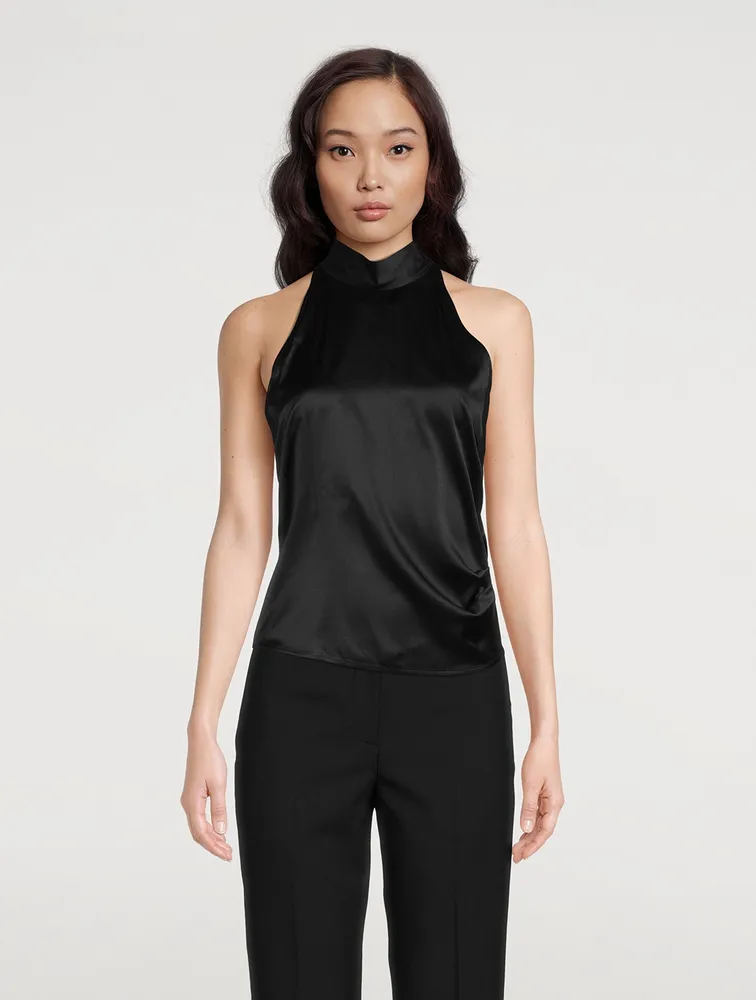 Silk Stretch Halter Top