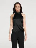 Silk Stretch Halter Top