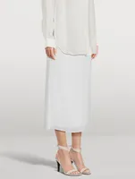 Berth Linen Midi Skirt