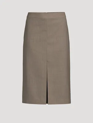 Benetta Wool Pencil Skirt