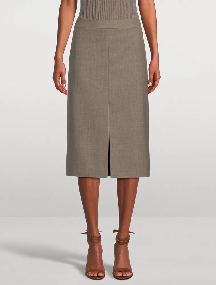 Benetta Wool Pencil Skirt