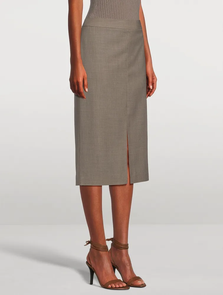 Benetta Wool Pencil Skirt