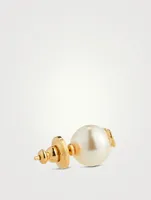 Faux Pearl VLOGO Earrings