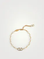 Faux Pearl VLOGO Bracelet