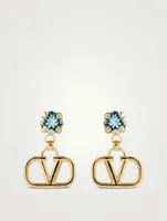 VLOGO Crystal Drop Earrings