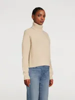 Campaign For Wool Phoebe Herringbone Knit Turtleneck Sweater