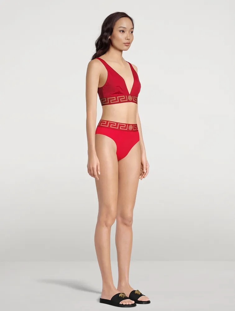 VERSACE Greca Border Bikini Top