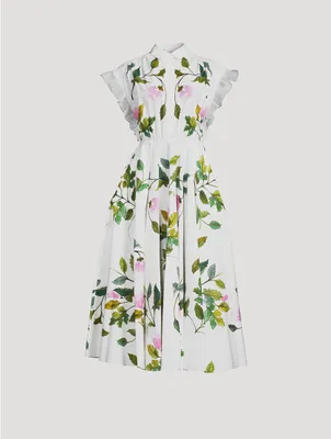 Poplin Shirt Dress Floral Print