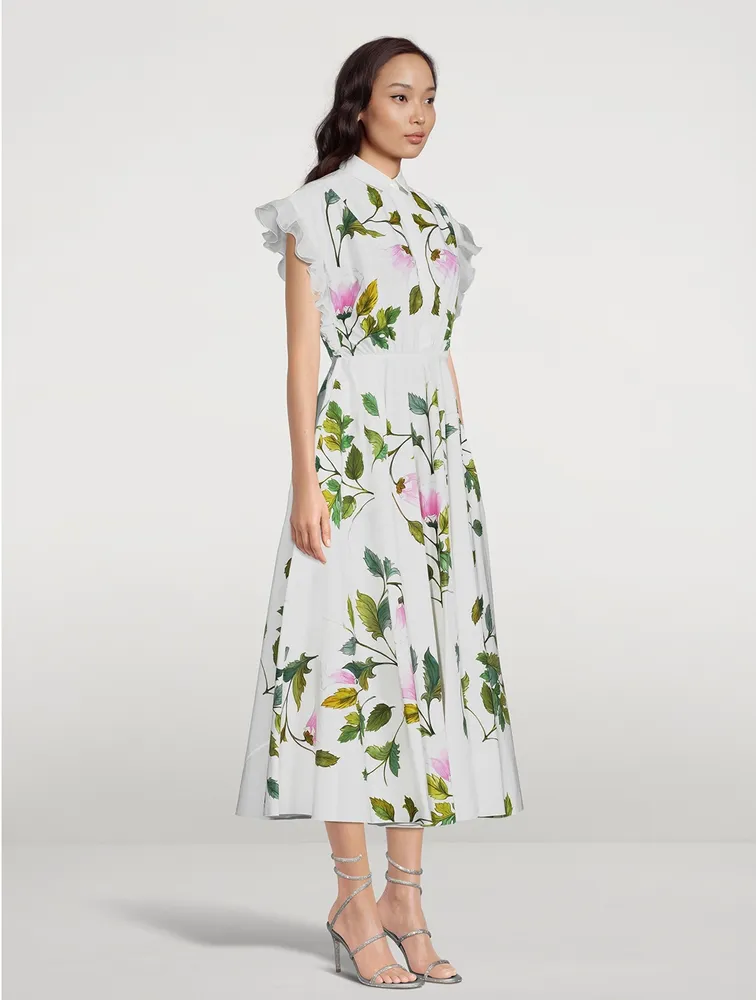 Poplin Shirt Dress Floral Print