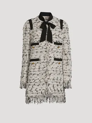 Fringe Tweed Coat