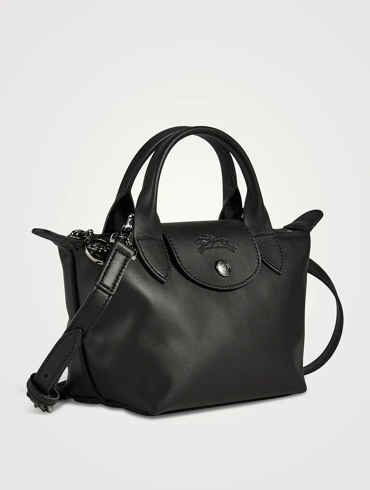 XS Le Pliage Xtra Leather Top Handle Bag