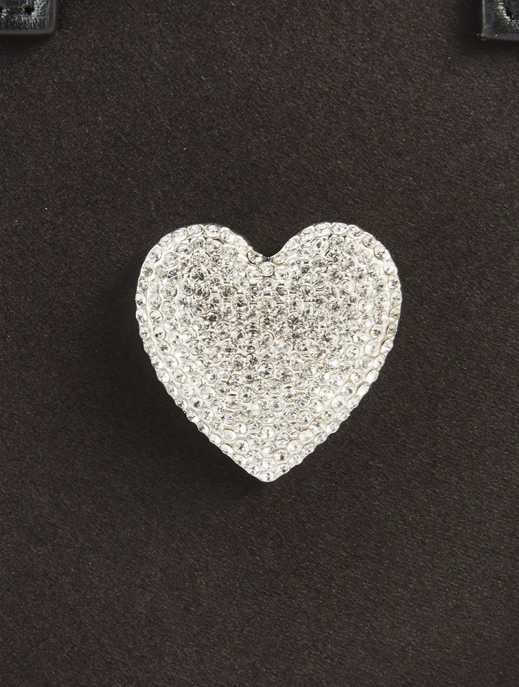 Heart Satin Clutch