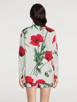 Cotton Poplin Shirt Poppy Print