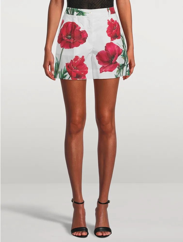 Poplin Shorts Poppy Print