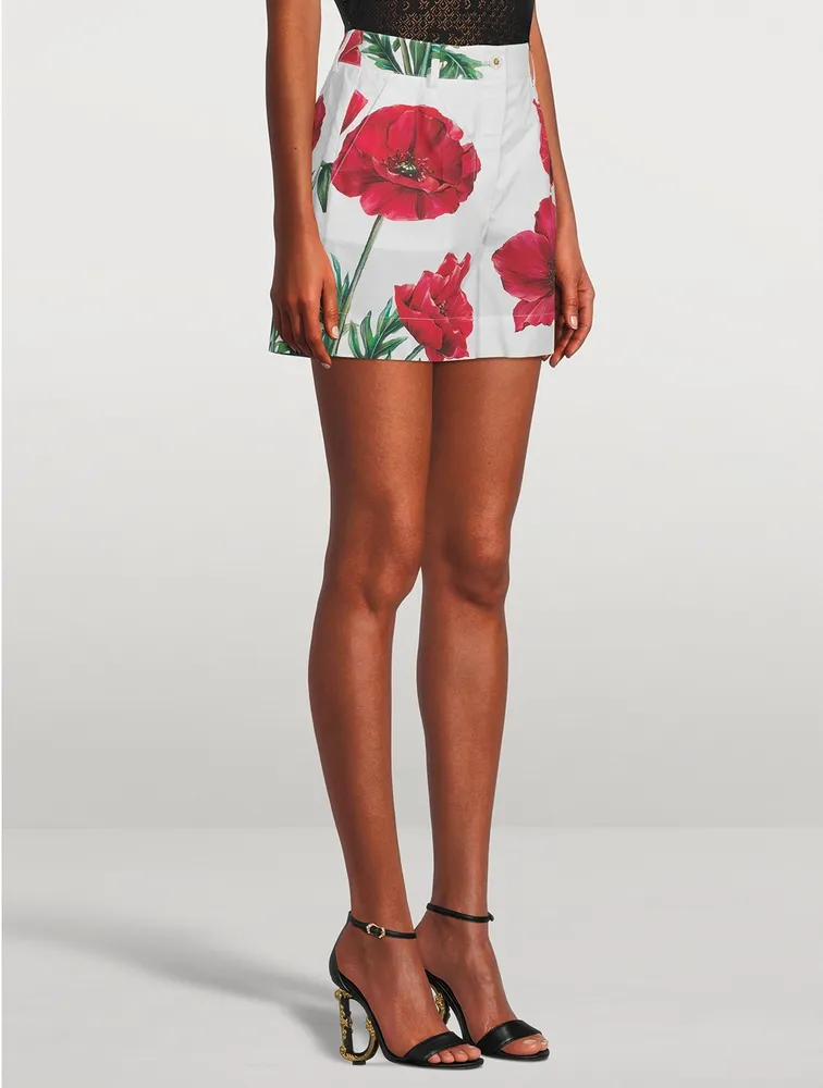 Poplin Shorts Poppy Print