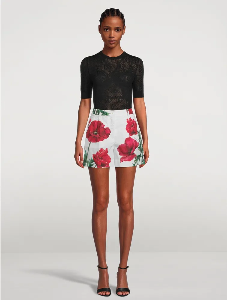 Poplin Shorts Poppy Print