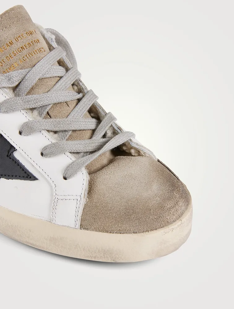 Super-Star Leather Sneakers With Shearling Lining